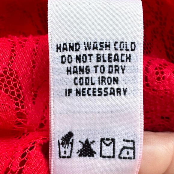 Max Studio Flowy Lace Sleeveless Sheath Lined Red Dress Size Large - Picture 10 of 10